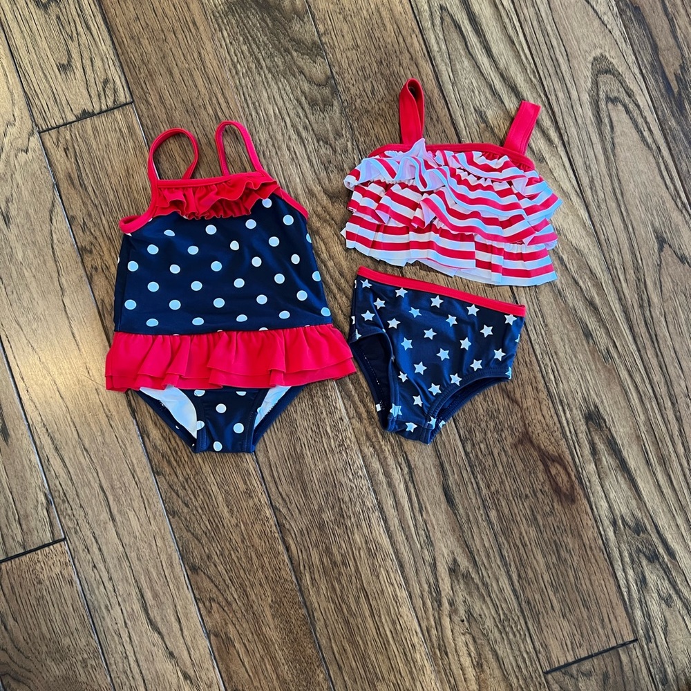 Girls 9 Month Carter’s Patriotic Swimsuits
